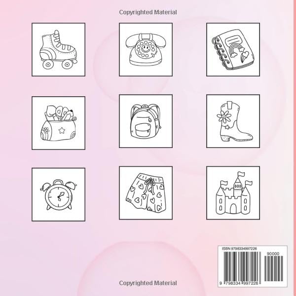 Cute & Retro Bold and easy: Coloring Book For kids, teens, and adults, Simple and Big Designs for Relaxation Featuring Lovely Things (Bold & Easy Coloring)