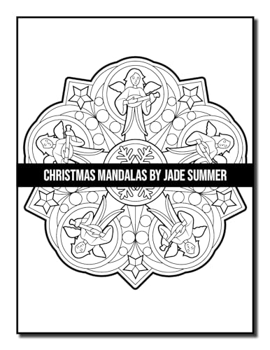 Christmas Mandalas: An Adult Coloring Book with Fun, Easy, and Relaxing Coloring Pages for Christmas Lovers (Christmas Coloring Books)