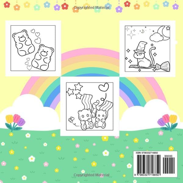 Cute & Groovy Coloring Book for Adults and Kids: Simple and Big cute Designs for Relaxation Featuring Lovely Things (Bold & Easy Coloring)