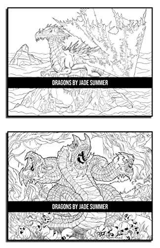 Dragons: An Adult Coloring Book with Mythical Fantasy Creatures and Epic Fantasy Scenes for Dragon Lovers