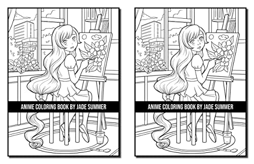 Anime Coloring Book: For Adults with Fun, Easy, and Relaxing Designs
