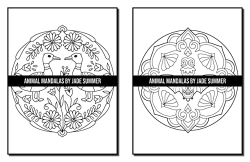 Mandala Coloring Book: For Adults with Cute Animal Mandalas, Fun Geometric Patterns, and Relaxing Flower Designs