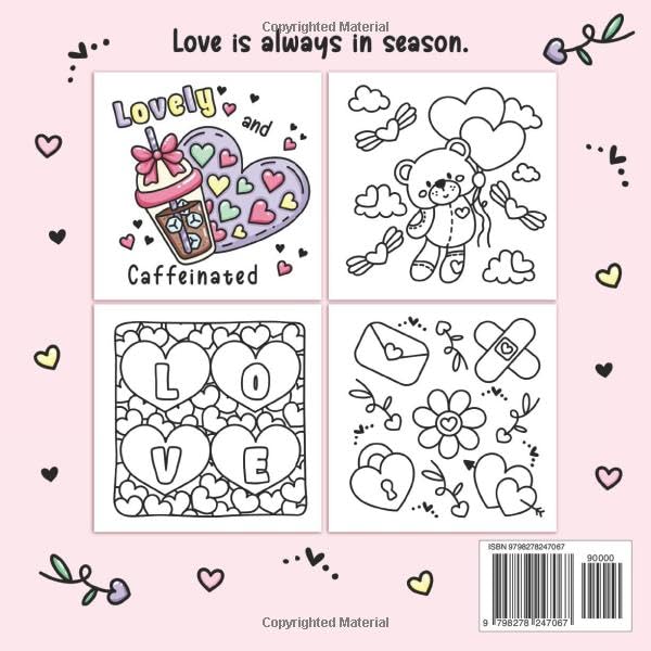 Cozy Girl Love Season Coloring Book: Bold and Easy Valentine’s Day & Self-Care Designs for Adults & Teens | Simple, Cute Illustrations (Cozy Girl Series)