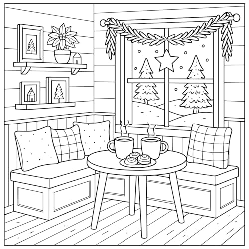 Holiday Homes Vol 2 Cozy Edition: Christmas Adult Coloring Book of Festive Cozy Houses for Winter Holidays