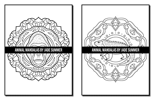 Mandala Coloring Book: For Adults with Cute Animal Mandalas, Fun Geometric Patterns, and Relaxing Flower Designs