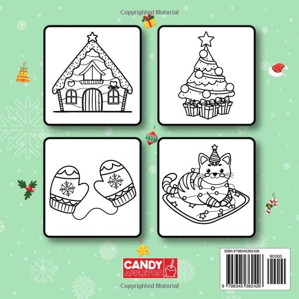 Cozy Christmas: Bold and Easy Coloring Book, Stocking Stuffer for Adults & Teens Featuring Cute, Simple Holiday Designs