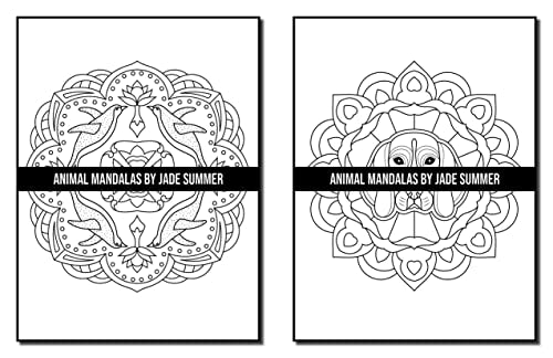 Mandala Coloring Book: For Adults with Cute Animal Mandalas, Fun Geometric Patterns, and Relaxing Flower Designs