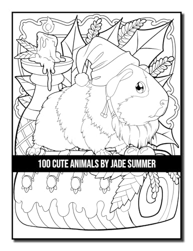 100 Cute Animals: An Adult Coloring Book with Dogs, Cats, Horses, Owls, Elephants, Monkeys, and Many More! (Cute Animal Coloring Books)