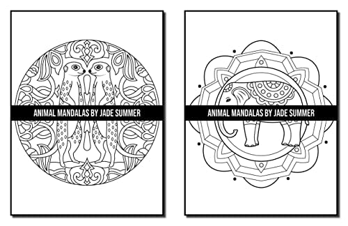 Mandala Coloring Book: For Adults with Cute Animal Mandalas, Fun Geometric Patterns, and Relaxing Flower Designs