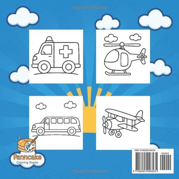 My First Everyday Transportation Coloring Book: Fun Cars, Planes & Trains – Bold & Simple Designs