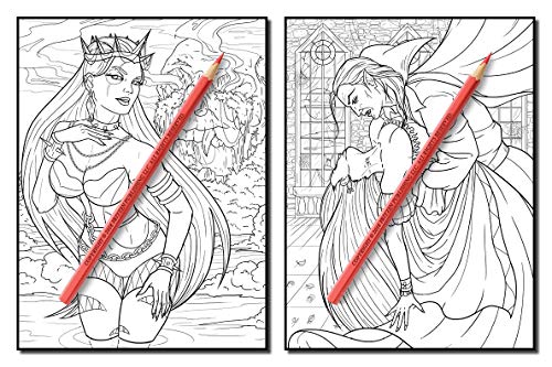 Dark Fantasy: An Adult Coloring Book with Mysterious Women, Mythical Creatures, Demonic Monsters, and Gothic Scenes for Relaxation