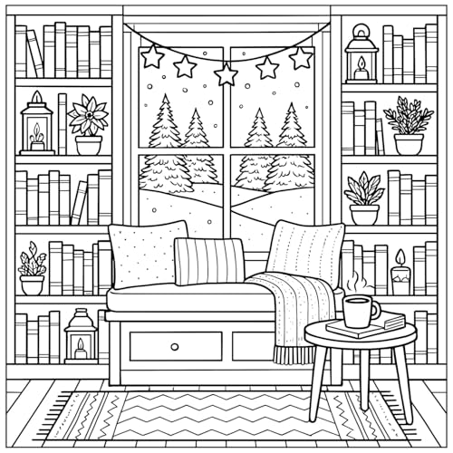Holiday Homes Vol 2 Cozy Edition: Christmas Adult Coloring Book of Festive Cozy Houses for Winter Holidays