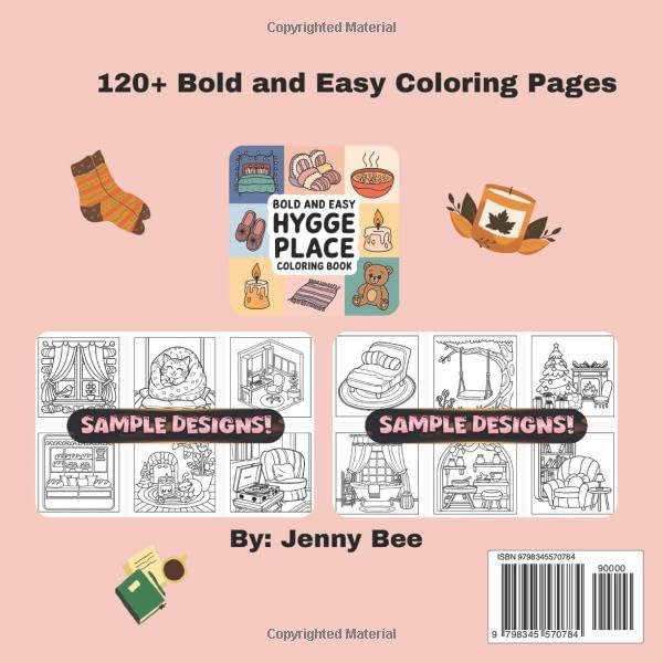 Bold and Easy Hygge Place Coloring Book
