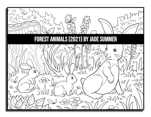 Forest Animals: An Adult Coloring Book with 50 Adorable Images of Woodland Creatures, Beautiful Flowers, Nature Scenes, and More!