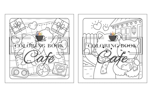 Paws & Hearts: Coloring Book for Adults & Teens Featuring Cozy Love Scenes with Adorable Animal Characters