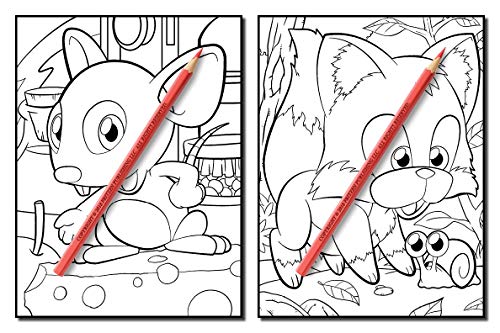 Cute Animals: An Adult Coloring Book with Fun, Easy, and Relaxing Coloring Pages for Animal Lovers