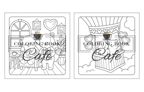 Paws & Hearts: Coloring Book for Adults & Teens Featuring Cozy Love Scenes with Adorable Animal Characters