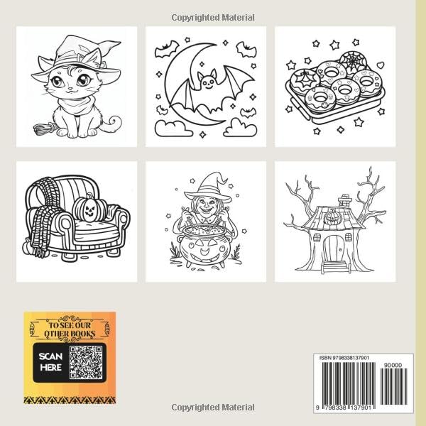 Bold and Easy Halloween Coloring Book: 40 Cute Halloween Designs to Color and Relax (Bold and Easy Coloring Books)