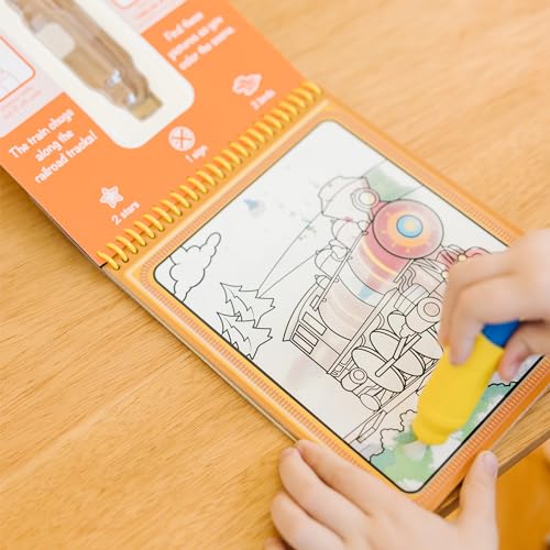 Melissa & Doug On The Go Water Wow! Mess Free Coloring Book, Reusable Water-Reveal Activity Pad, Vehicles, Travel Toys, Party Favors, for Toddlers & Kids Ages 3+ - FSC Certified
