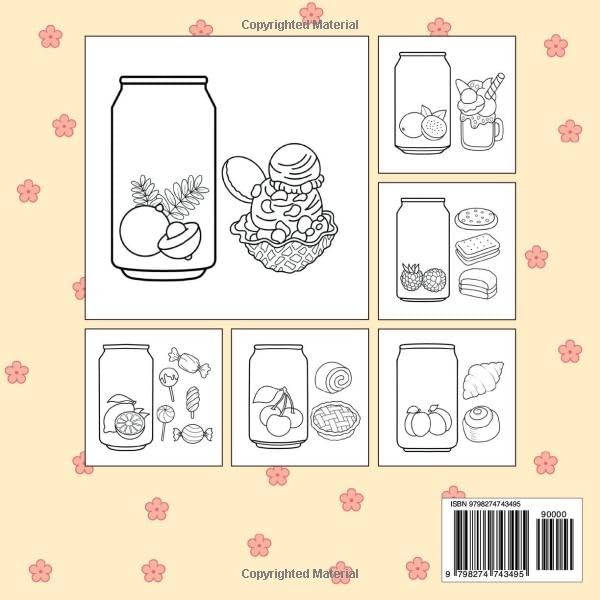 Juices & Sweets: Cute Coloring Book for Adults, Teens, and Kids, Bold, Easy, and Simple Designs Includes Cakes, Cupcakes, Blueberry, Strawberry, and a ... and Juices (Bold and Easy Coloring Books)