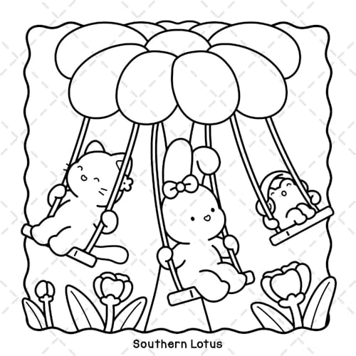 Little Friends: Coloring Book for Adults and Teens Featuring Fuzzy Animal Characters and Cute Besties in Cozy Moments and Daily Adventures for Relaxation (Cute & Easy Coloring)