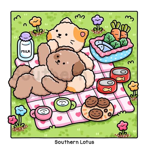 Fuzzy In Love: Coloring Book for Adults and Teens Featuring Little Fuzzy Animals in Love Moments and Cozy Activities, Cute Designs for Relaxation and Chill (Fuzzy Buddies)