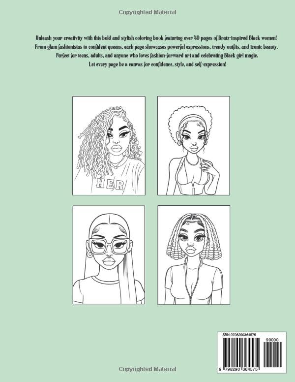 Black Girl Color: Stylish Black Women in Every Shade – Made for Coloring