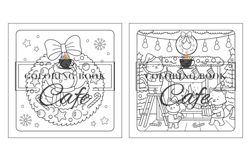 Comfy Christmas: Cute and Cozy Coloring Book for Adults & Teens Featuring Christmas Hygge Scenes with Adorable Animal Characters (Cute and Comfy Coloring Books)