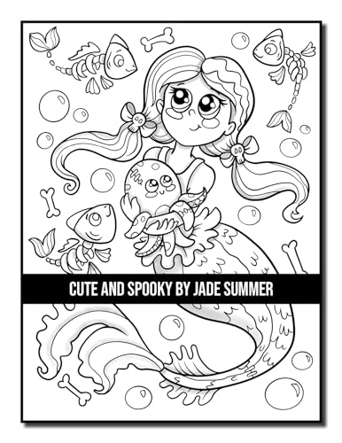 Cute and Spooky: A Halloween Coloring Book for Adults and Kids with Cute Characters, Spooky Scenes, and More! (Halloween Coloring Books)