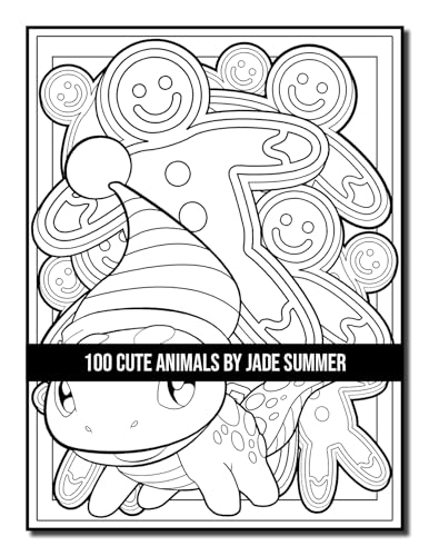 100 Cute Animals: An Adult Coloring Book with Dogs, Cats, Horses, Owls, Elephants, Monkeys, and Many More! (Cute Animal Coloring Books)