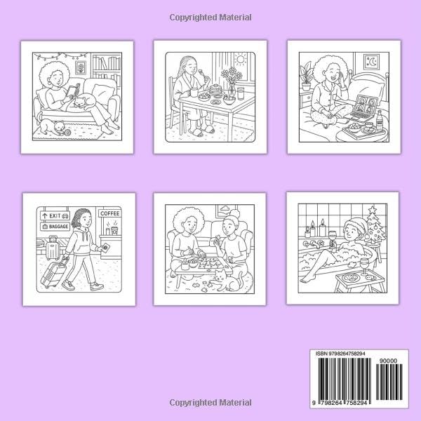 Cozy Black Girl Coloring Book Mindful Days: 35+ Relaxing Designs of African American Women with Natural Hair and Self-Care Moments — A Brown Girls Collection for Teens and Adults with Hygge Vibes