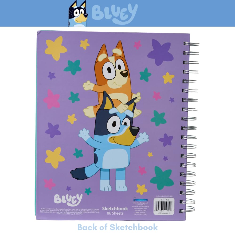 Minecraft Sketchbook Set, 5 Washable Markers, Spiral Bound, 86 Blank Pages