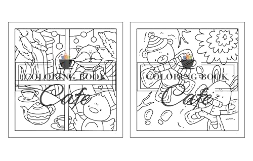 Winter Hygge: Cute and Cozy Coloring Book for Adults & Teens Featuring Comfy Winter Scenes with Adorable Animal Characters (Cute and Comfy Coloring Books)