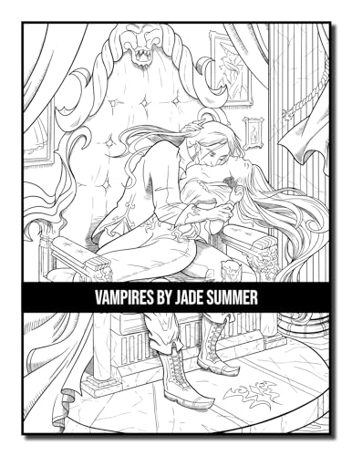 Vampires: An Adult Coloring Book with Sexy Vampire Women, Dark Fantasy Romance, and Haunting Gothic Scenes for Relaxation