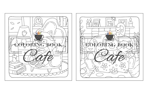 Autumn Hygge: Cute and Cozy Coloring Book for Adults & Teens Featuring Autumn Scenes with Adorable Animals Characters