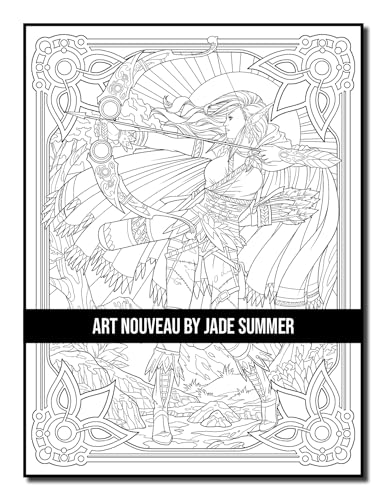 Art Nouveau: An Adult Coloring Book with Fantasy Women, Mythical Creatures, and Detailed Designs for Relaxation