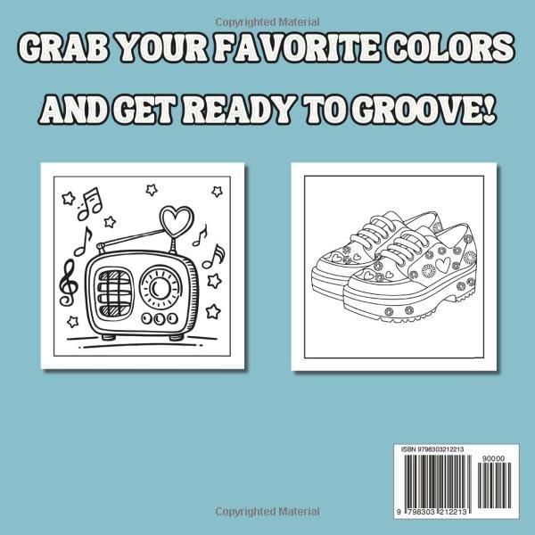 Cute and Groovy Big and Bold Coloring Book: Simple and Large Designs featuring Fun and Groovy Pages | Retro Themed | For Adults, Kids and Seniors | ... Dimensions: 110 High Quality One Sided Pages