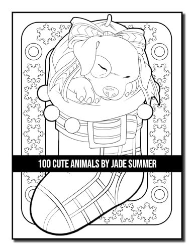 100 Cute Animals: An Adult Coloring Book with Dogs, Cats, Horses, Owls, Elephants, Monkeys, and Many More! (Cute Animal Coloring Books)