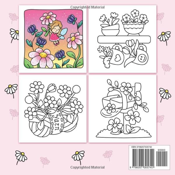 Cozy Girl Flower Fun: Bold & Easy Coloring Book for Adults and Teens | Cute Floral Designs for Stress Relief and Relaxation (Cozy Girl Series)