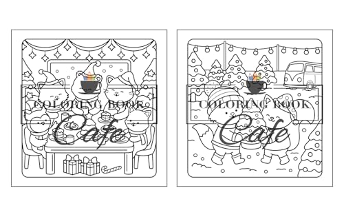 Comfy Christmas: Cute and Cozy Coloring Book for Adults & Teens Featuring Christmas Hygge Scenes with Adorable Animal Characters (Cute and Comfy Coloring Books)
