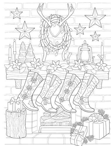 Creative Haven Country Western Christmas Coloring Book (Adult Coloring Books: Christmas)