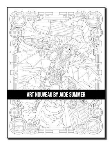 Art Nouveau: An Adult Coloring Book with Fantasy Women, Mythical Creatures, and Detailed Designs for Relaxation