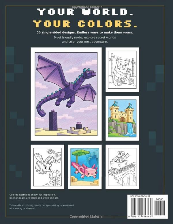 Coloring Book for Minecrafters: Epic Adventures & Secret Worlds (Unofficial Minecraft Coloring Book) (Creative Minecrafters)