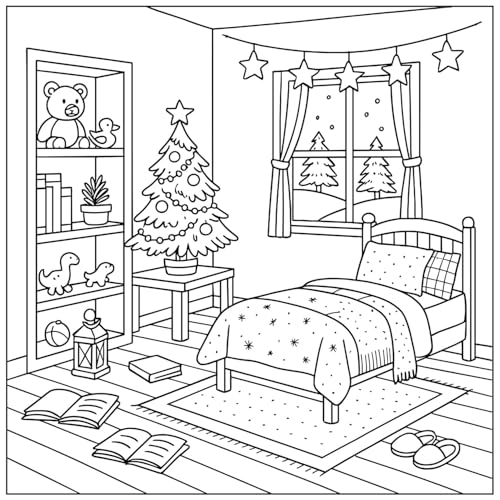 Holiday Homes Vol 2 Cozy Edition: Christmas Adult Coloring Book of Festive Cozy Houses for Winter Holidays