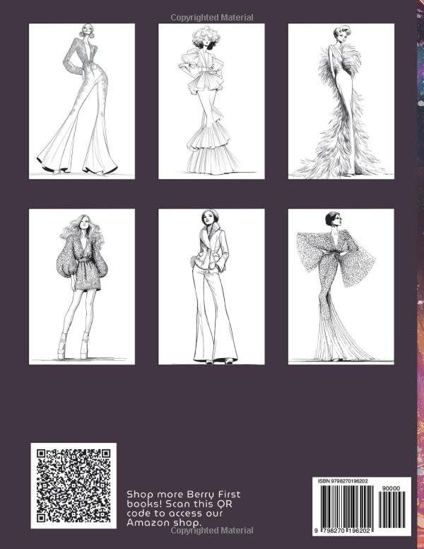 Color Your Fashion: Volume 19 - Studio 54 Disco Era: A Coloring Book Featuring 60 Retro 1970s Fashion, Beauty & Haute Couture Styles for Adults and ... Designs for Stress Relief and Self-Expression