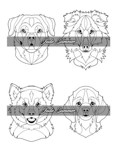 Amazing Dogs Coloring Book: Beautiful Dogs, Adorable Puppies, and Relaxing Designs for Adults and Teens