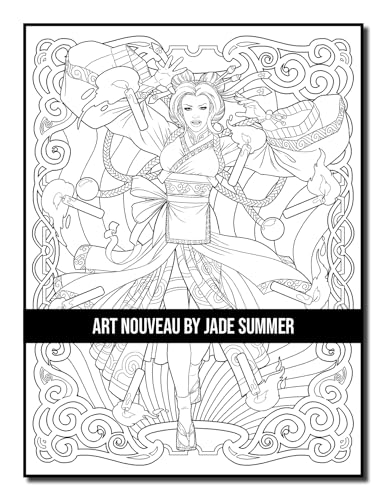 Art Nouveau: An Adult Coloring Book with Fantasy Women, Mythical Creatures, and Detailed Designs for Relaxation