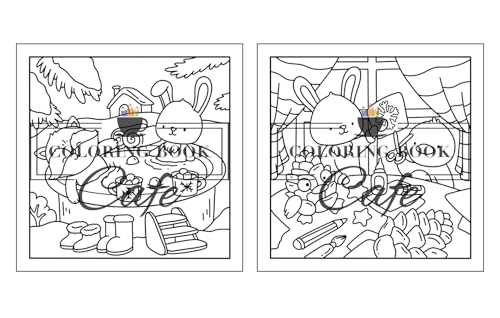Winter Hygge: Cute and Cozy Coloring Book for Adults & Teens Featuring Comfy Winter Scenes with Adorable Animal Characters (Cute and Comfy Coloring Books)