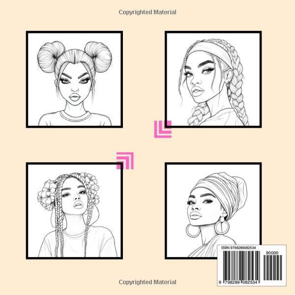 50 Black Women Coloring Book: Beautiful Portrait Illustrations of African American Women and Girls for Mindfulness and Deep Relaxation