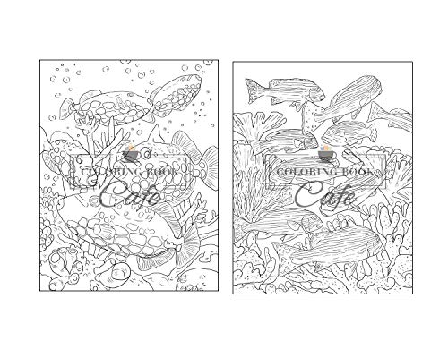 100 Wildlife Scenes: An Adult Coloring Book Featuring 100 Most Beautiful Wildlife Scenes with Animals, Birds and Flowers from Oceans, Jungles, Forests and Savannas
